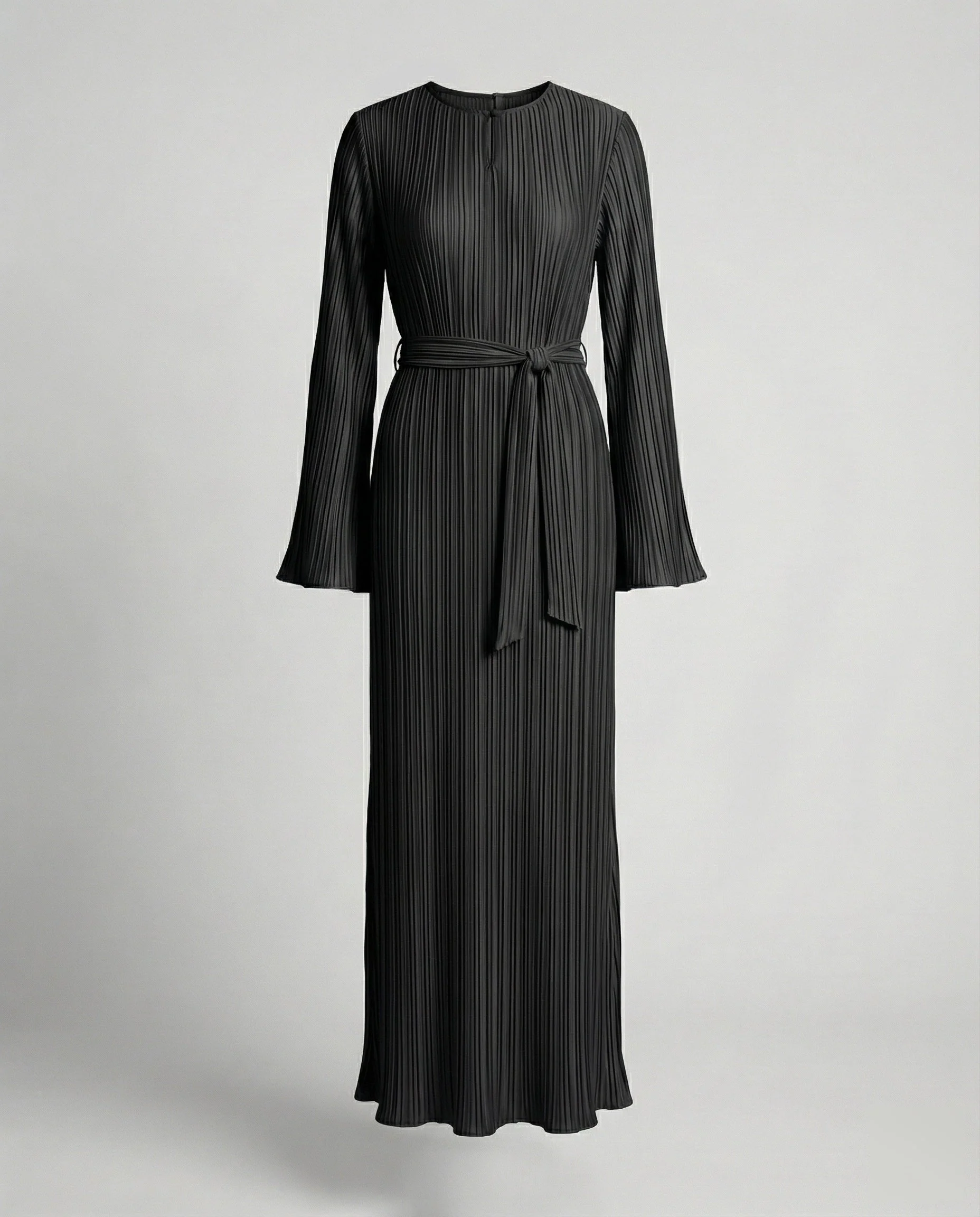 Damen Plissee-Maxikleid mit Glockenärmeln - Image 8