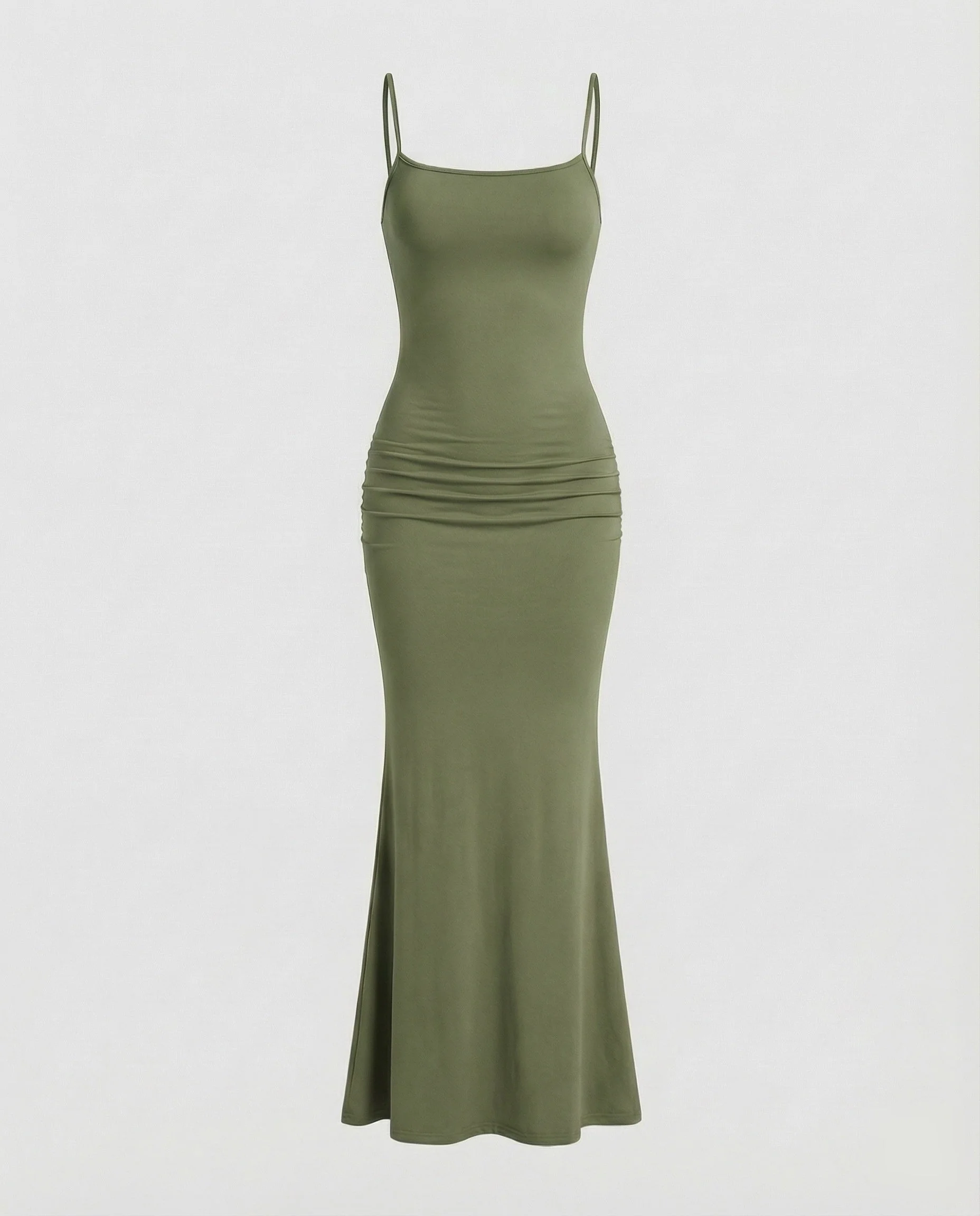 Damen Maxikleid mit eckigem Ausschnitt und Trompetensaum - Image 11