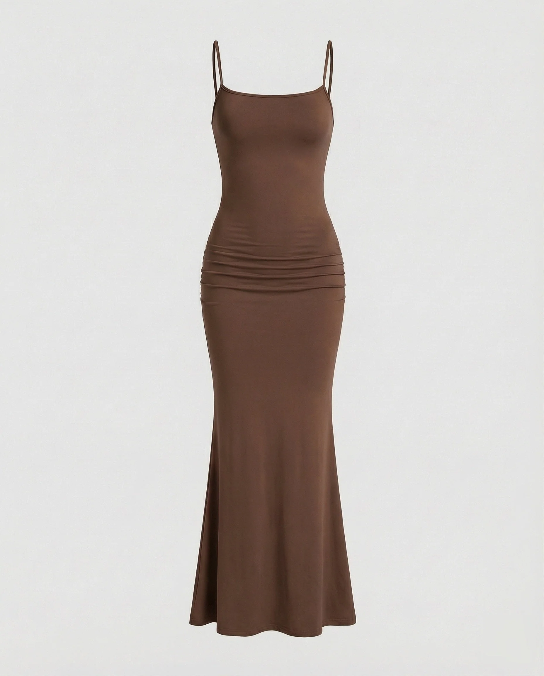 Damen Maxikleid mit eckigem Ausschnitt und Trompetensaum - Image 12