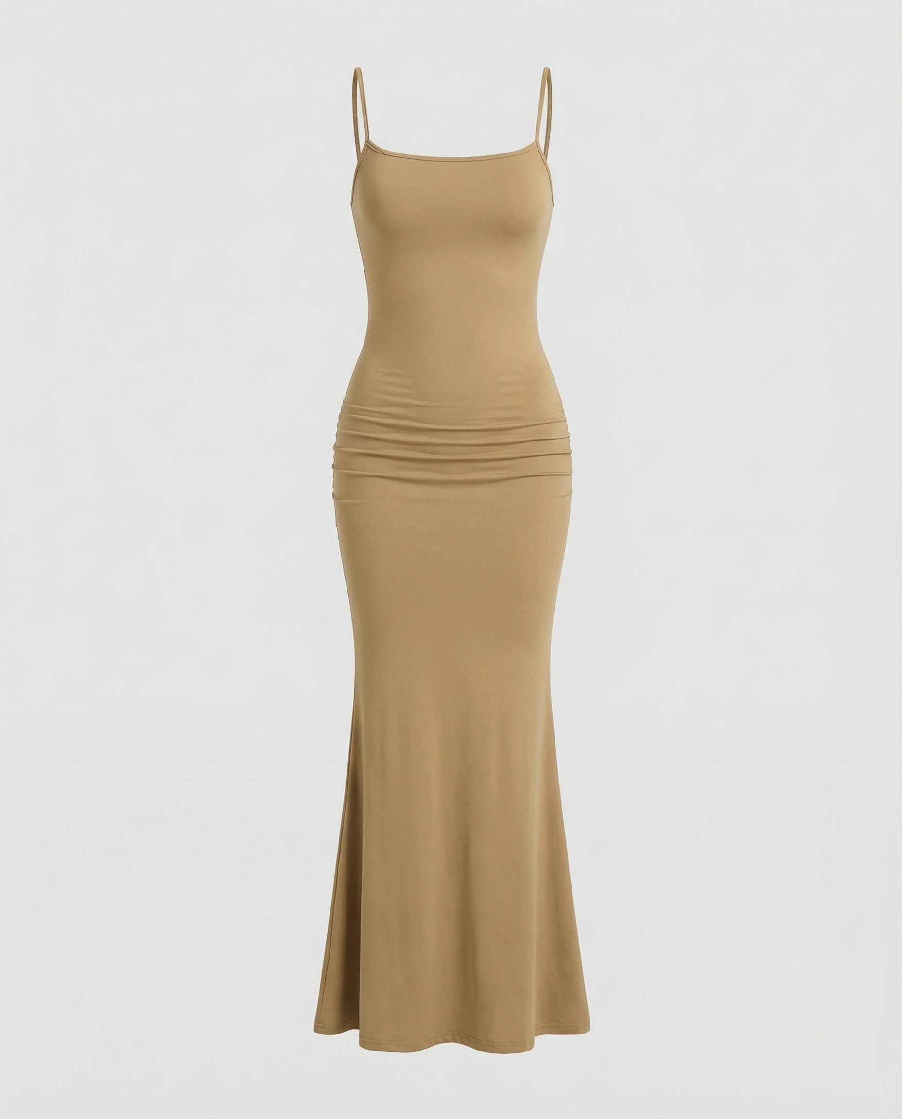 Damen Maxikleid mit eckigem Ausschnitt und Trompetensaum - Image 5