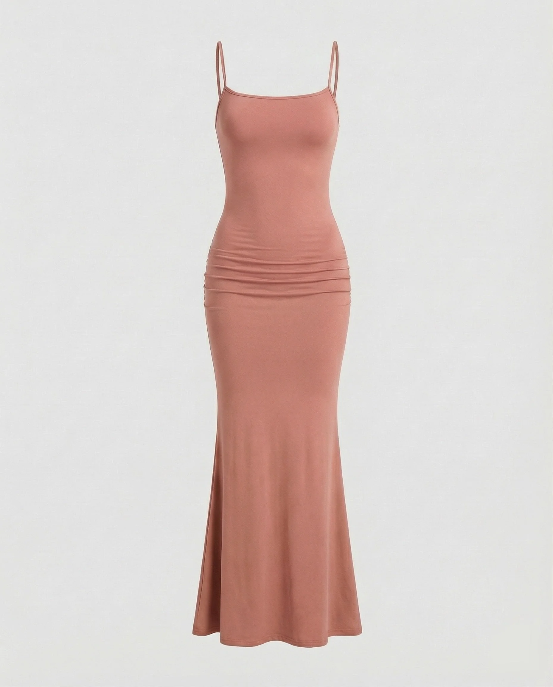 Damen Maxikleid mit eckigem Ausschnitt und Trompetensaum - Image 6