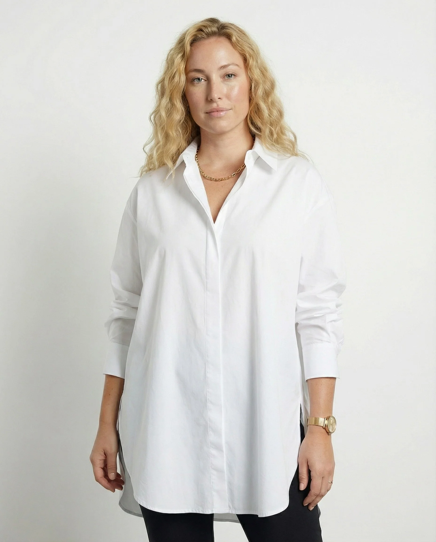 Stylisches Oversize-Shirt mit hochgekrempelten Ärmeln - Image 2