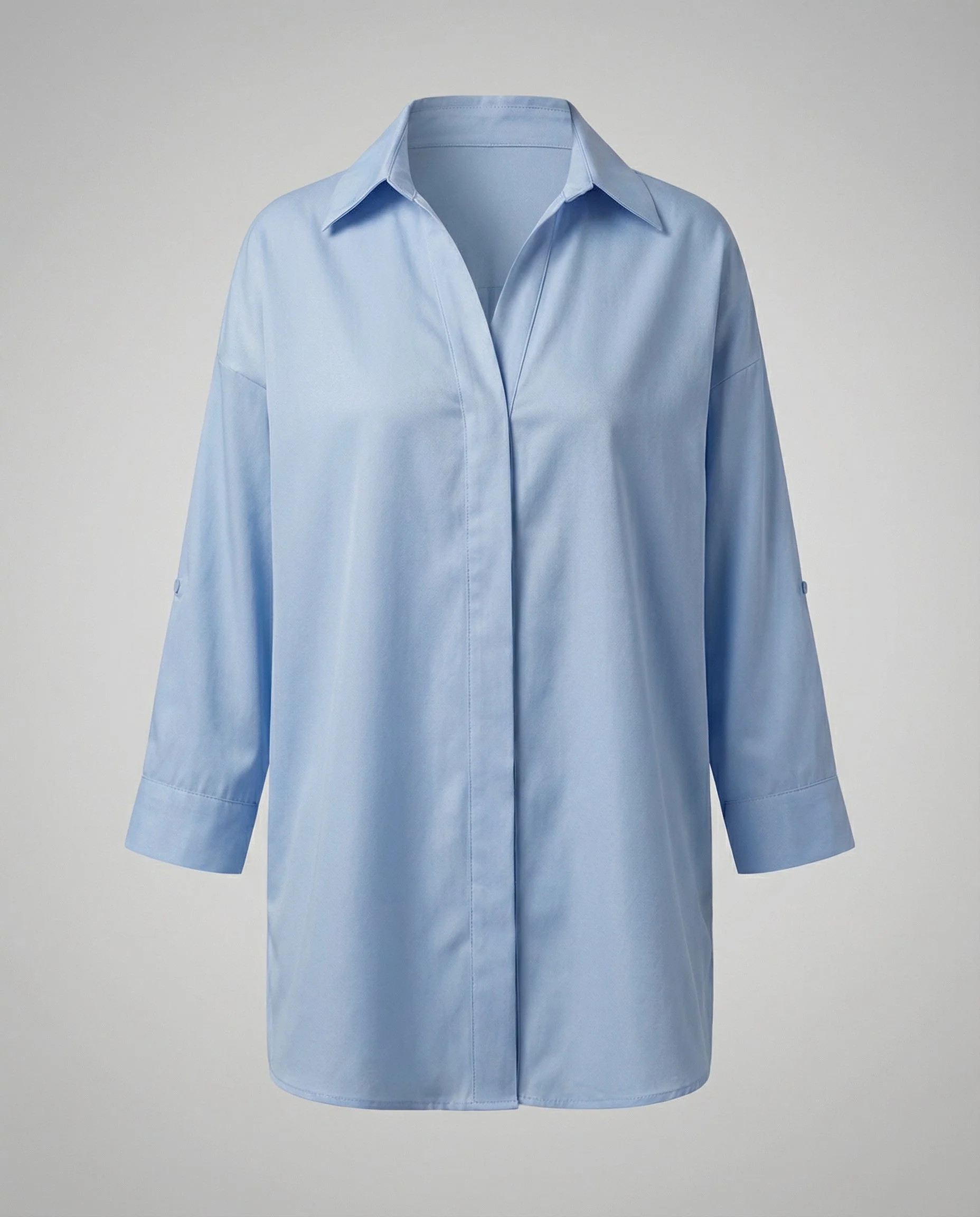 Stylisches Oversize-Shirt mit hochgekrempelten Ärmeln - Image 6