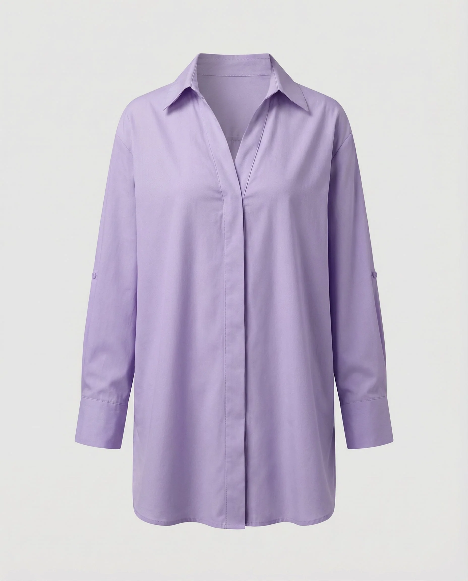 Stylisches Oversize-Shirt mit hochgekrempelten Ärmeln - Image 9