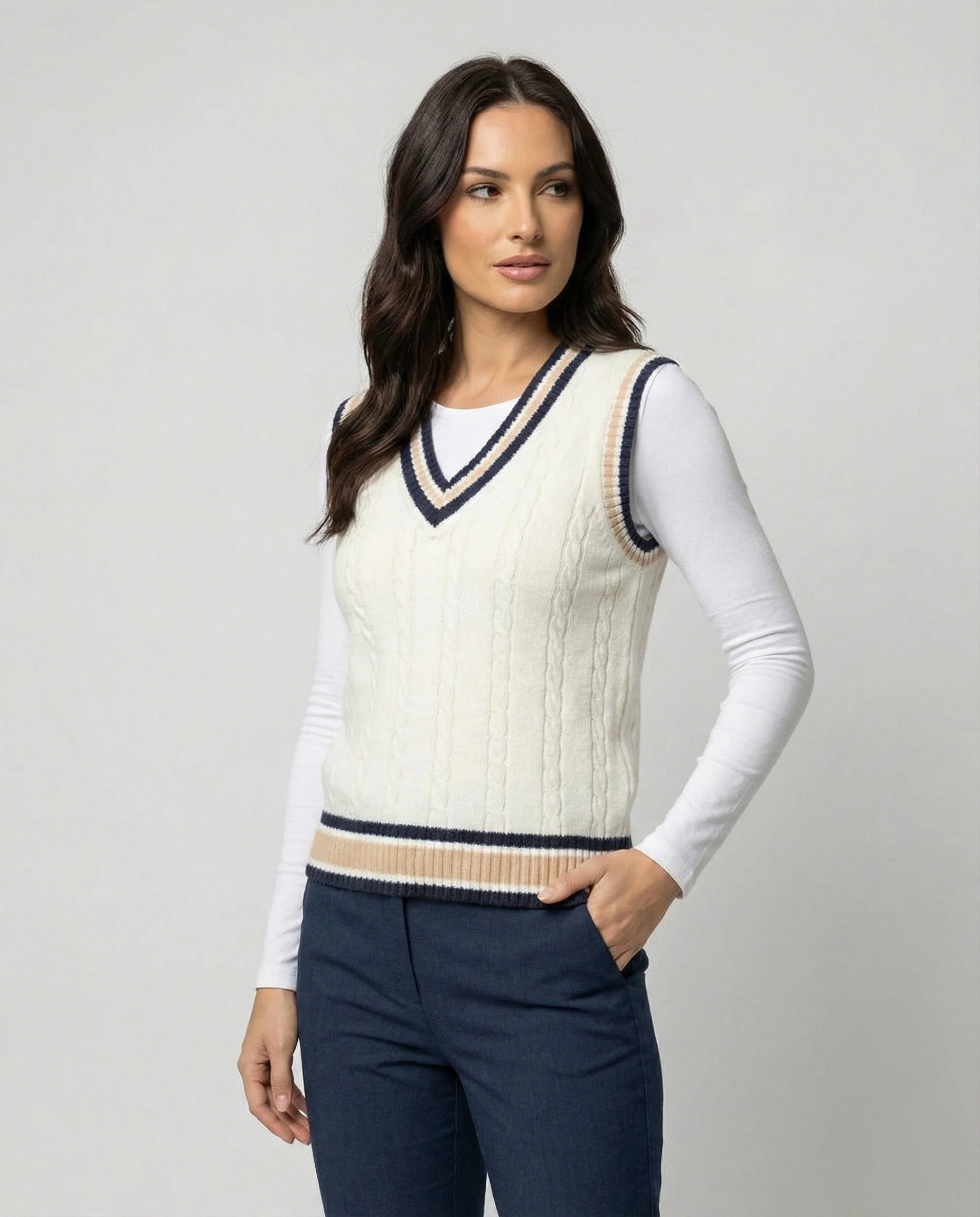 Heidi-Mode | Ärmelloser Pullover Von Old Money