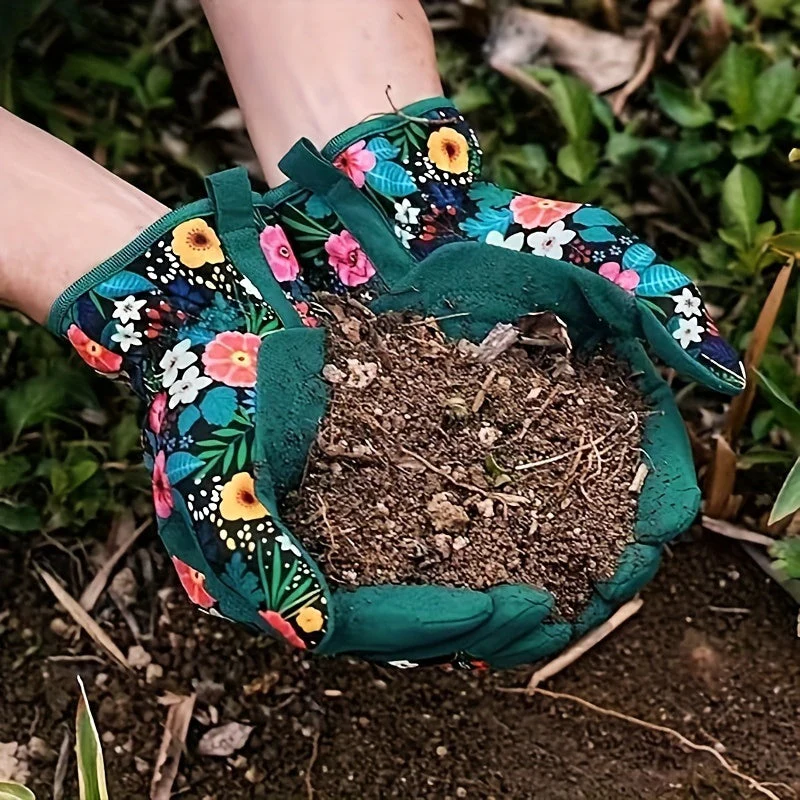 Heidi-Mode | Atmungsaktive Gartenhandschuhe mit Blumenmuster - Image 2