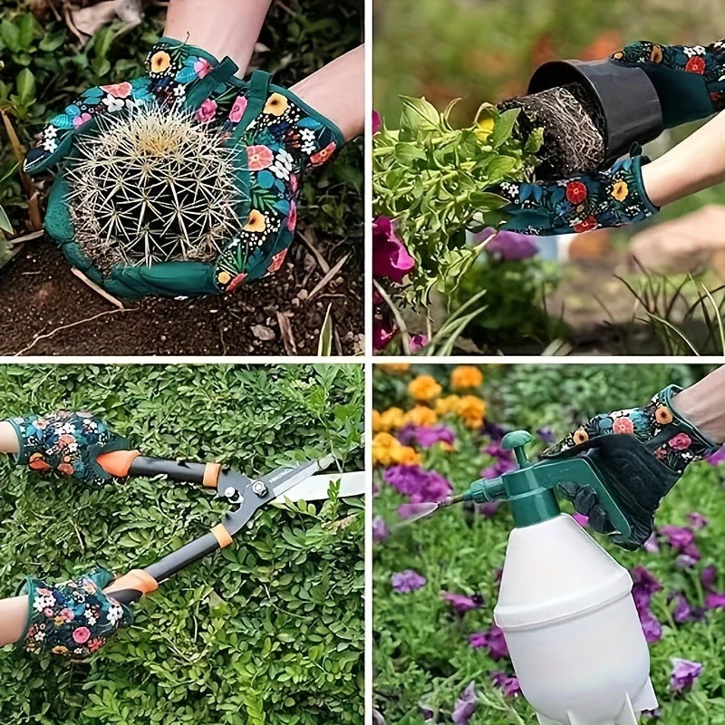 Heidi-Mode | Atmungsaktive Gartenhandschuhe mit Blumenmuster - Image 3