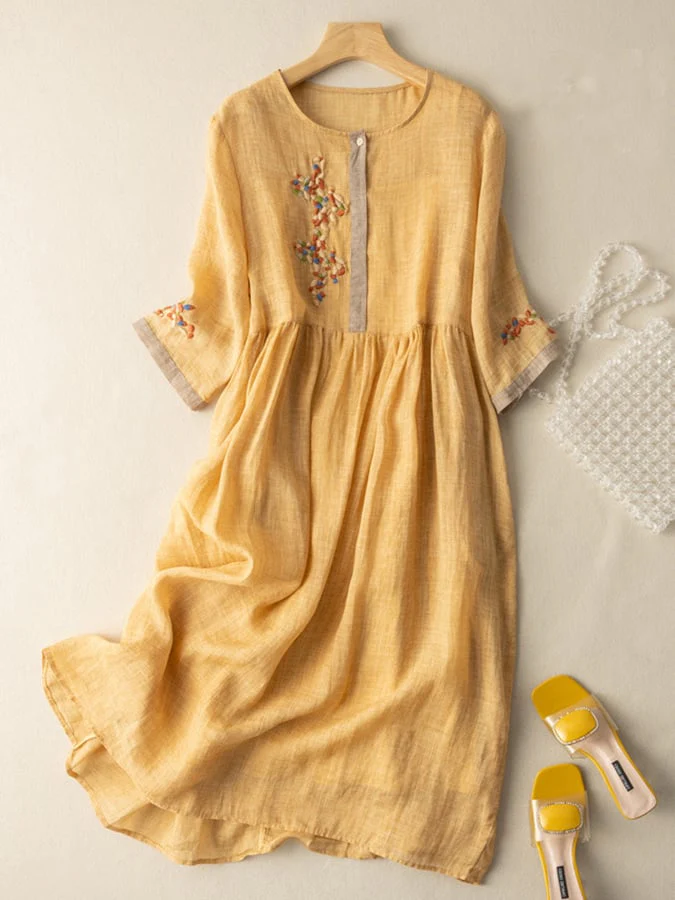 Heidi-Mode | Besticktes Kleid aus Baumwolle - Image 6