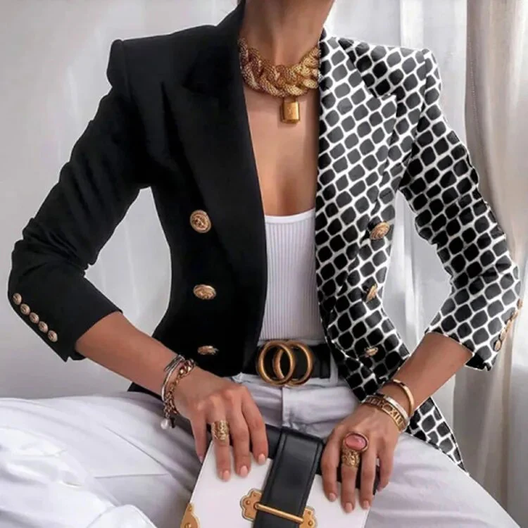 Heidi-Mode | Blazer Gedruckt In Der Taille