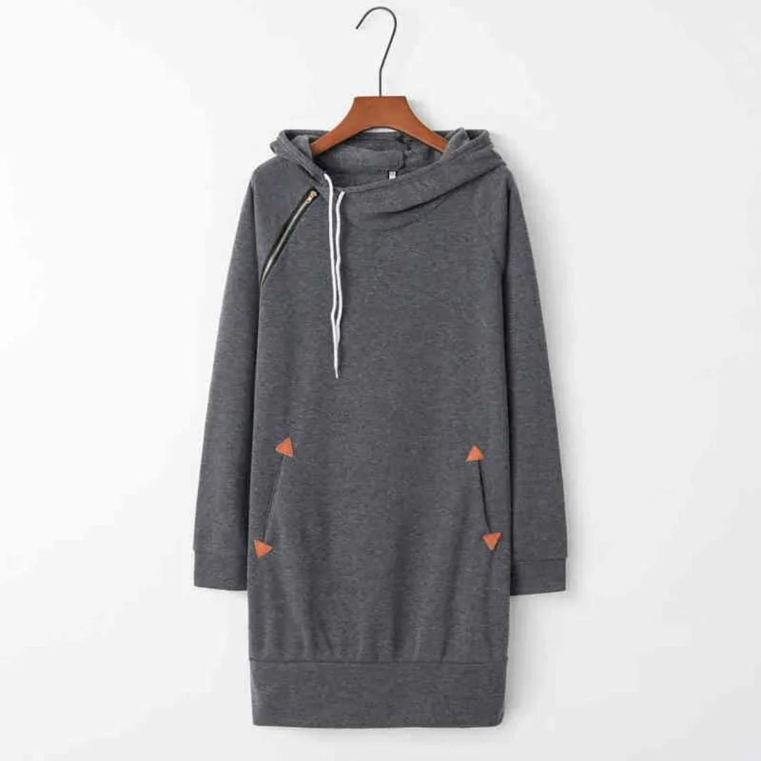 Lässiges Hoodie-Sweatkleid mit Taschen - Image 5