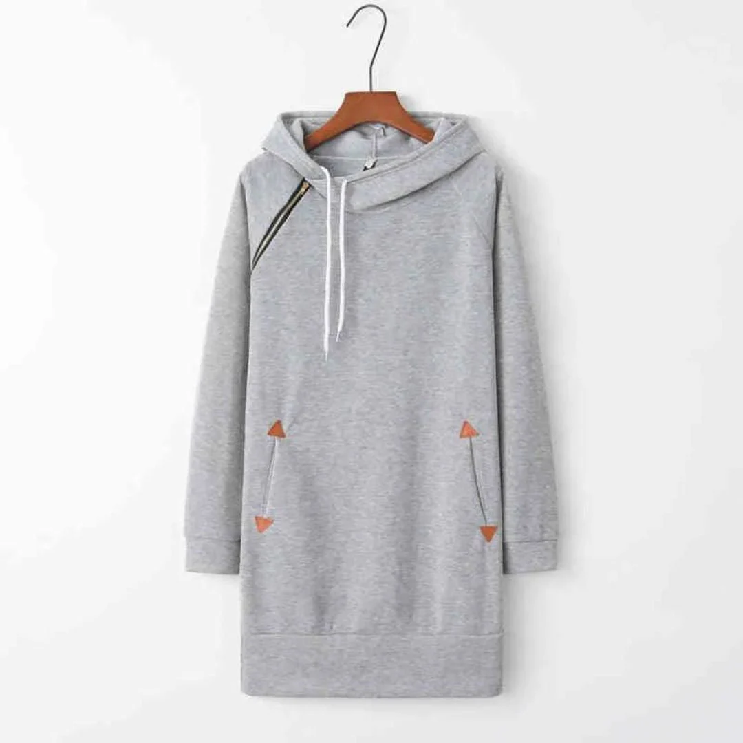 Lässiges Hoodie-Sweatkleid mit Taschen - Image 6