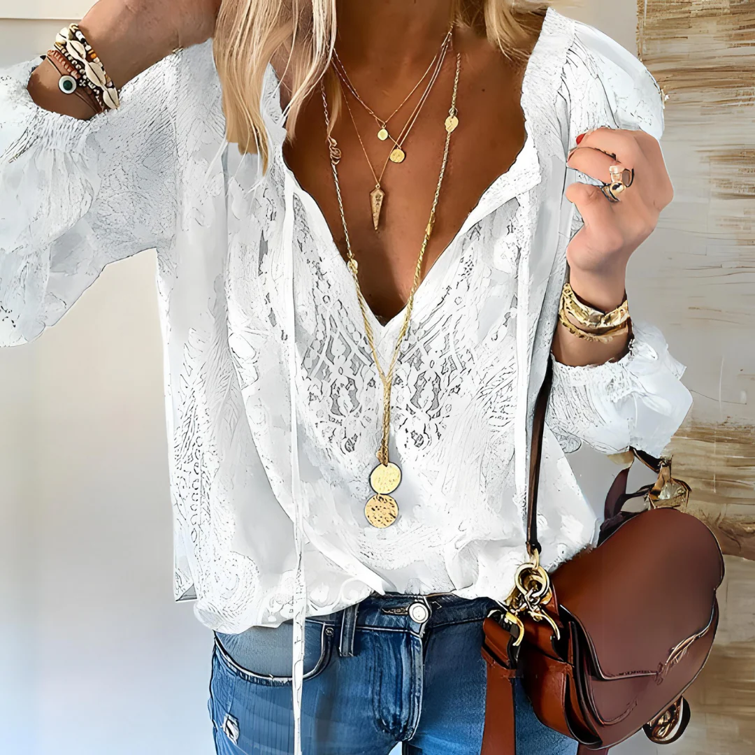 Heidi-Mode | Häkelte Boho-Bluse für Damen - Image 2