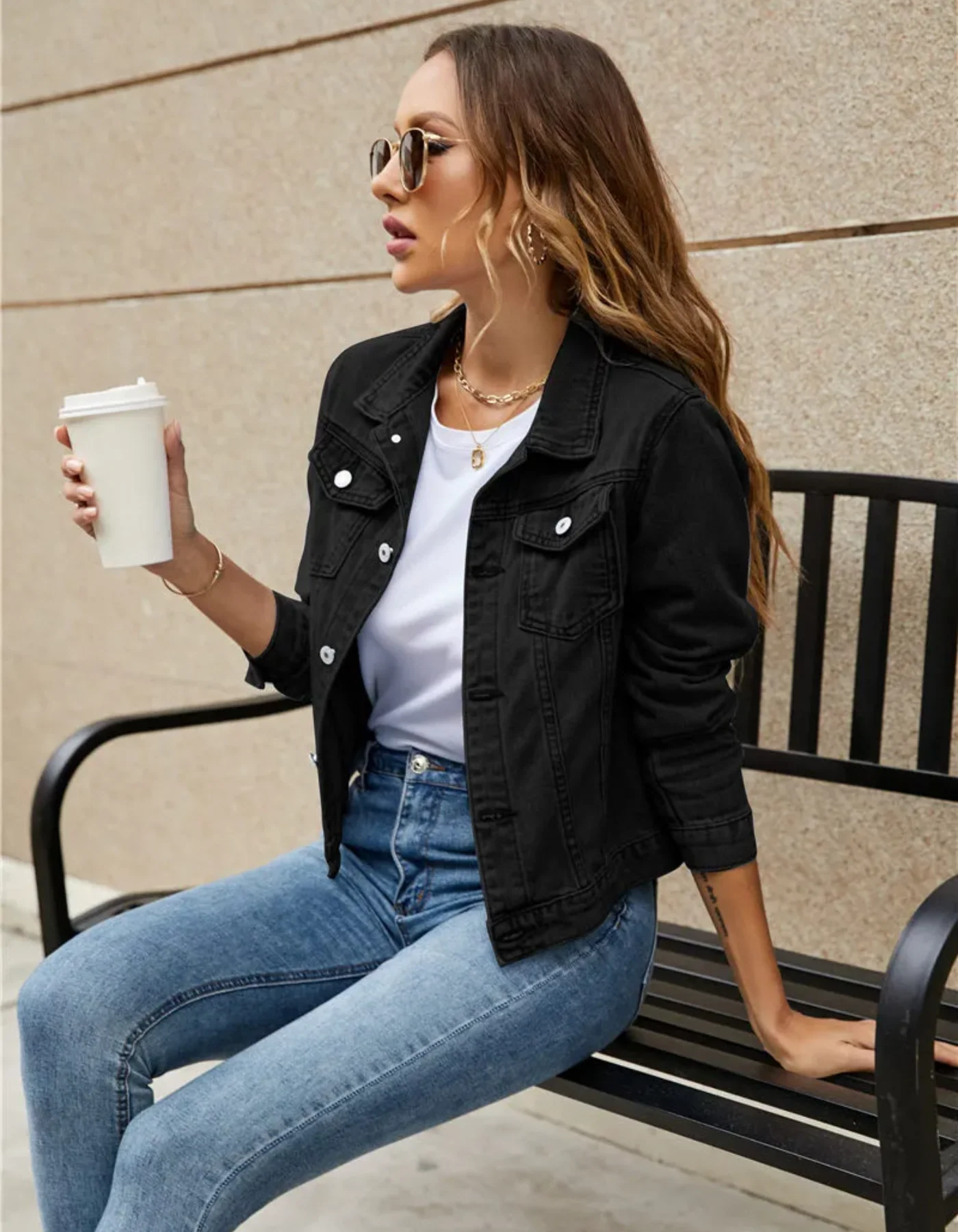 Heidi-Mode | Damen Elegant Sommerjacke Schwarz
