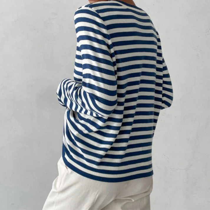 Gestreiftes Langarmshirt für Damen - Image 3