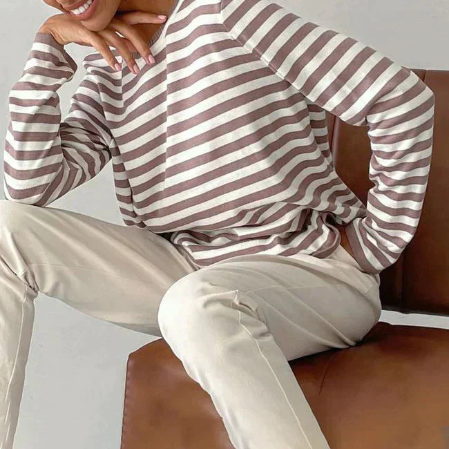 Gestreiftes Langarmshirt für Damen - Image 7