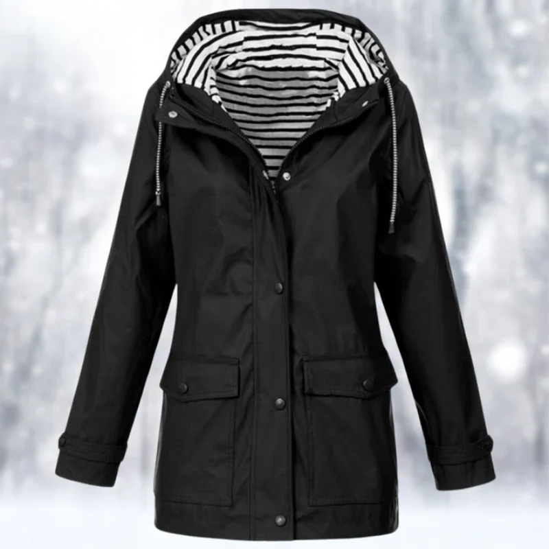 Heidi-Mode | Damen Kapuze Regenjacke Wasserdichte - Image 3