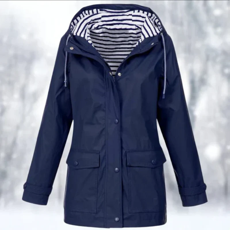 Heidi-Mode | Damen Kapuze Regenjacke Wasserdichte - Image 4
