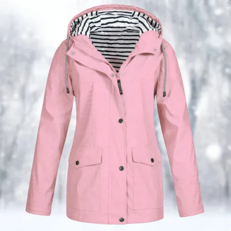 Heidi-Mode | Damen Kapuze Regenjacke Wasserdichte - Image 7