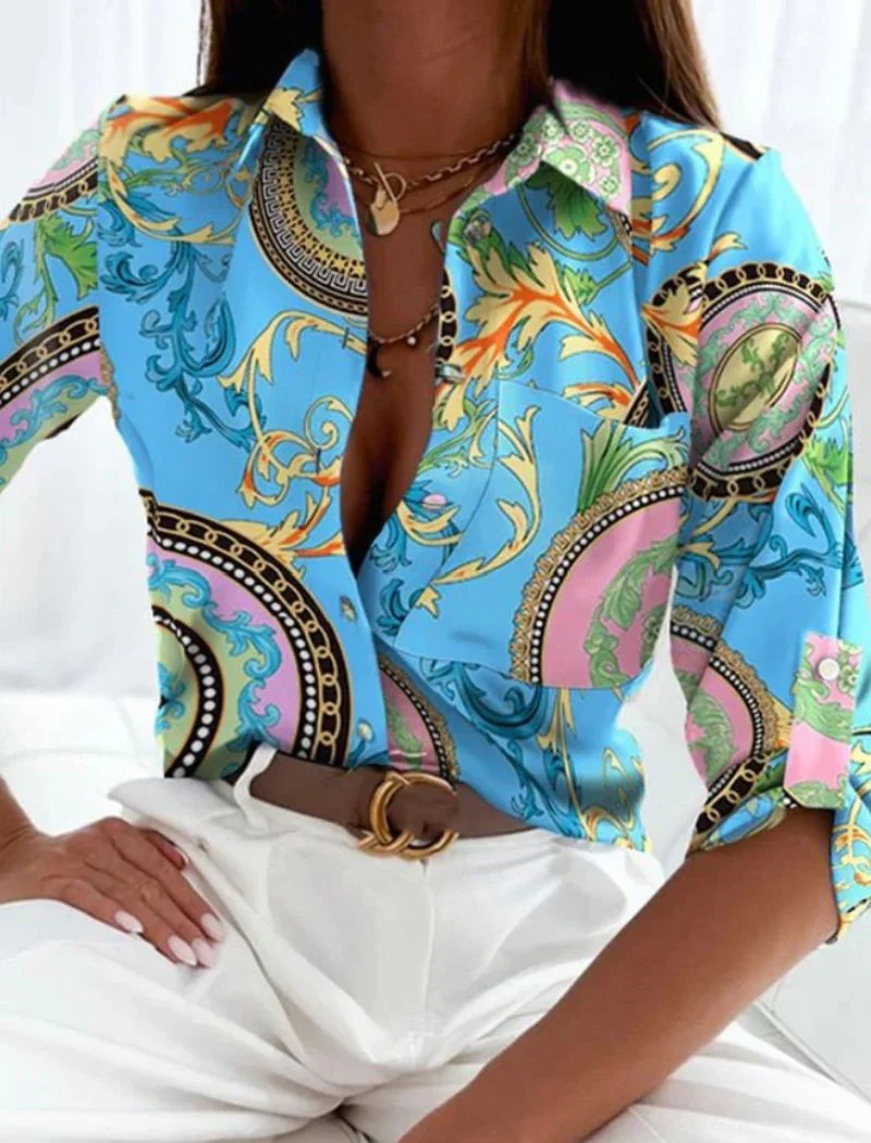 Heidi-Mode | Damen-Sommerbluse mit Umlegekragen - Image 10