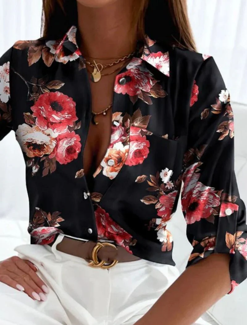 Heidi-Mode | Damen-Sommerbluse mit Umlegekragen - Image 7