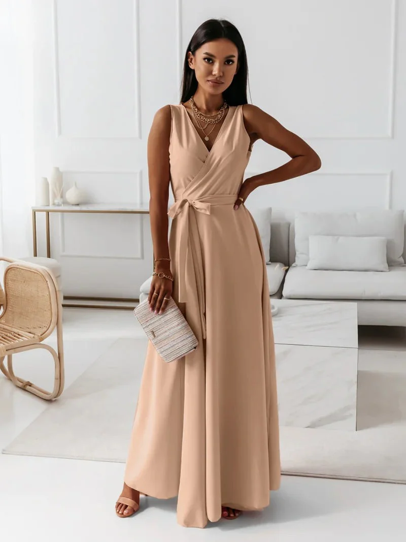 Damen V-Ausschnitt Kleid - Image 5
