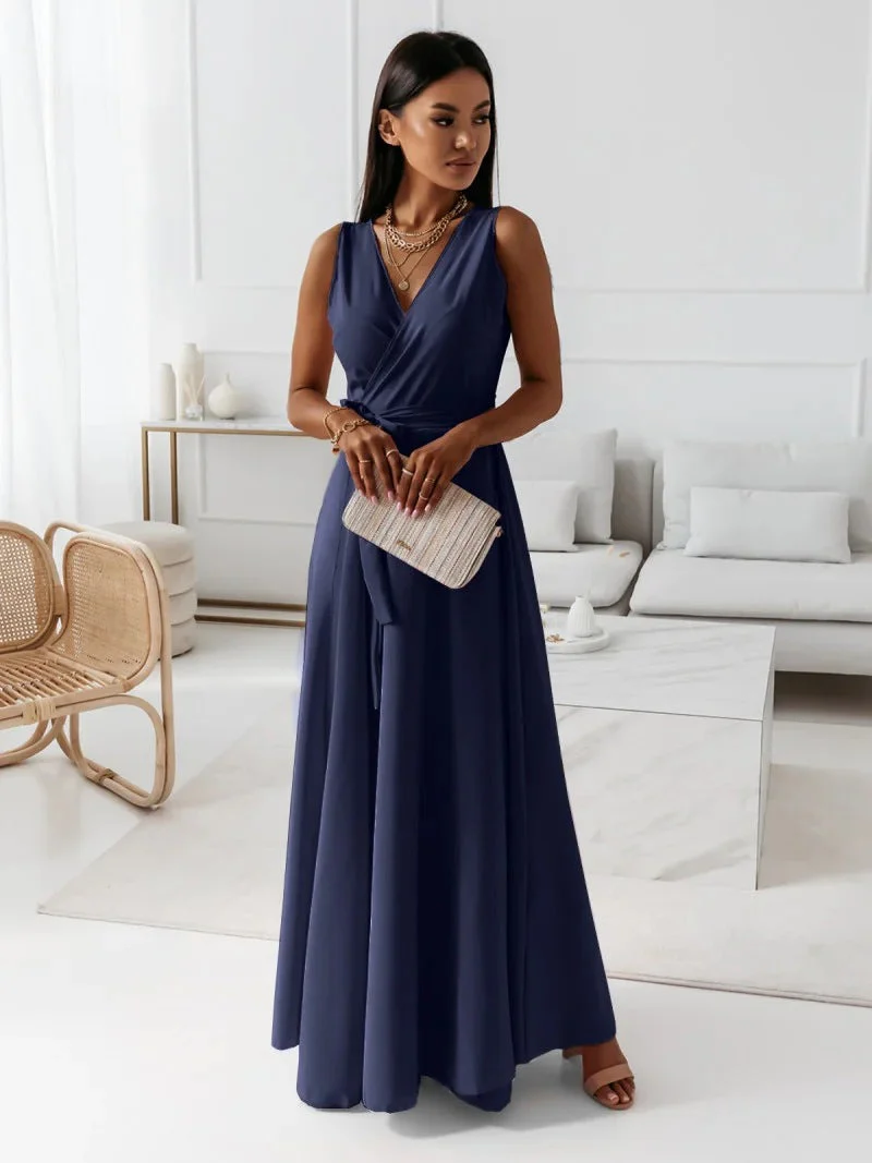 Damen V-Ausschnitt Kleid - Image 6
