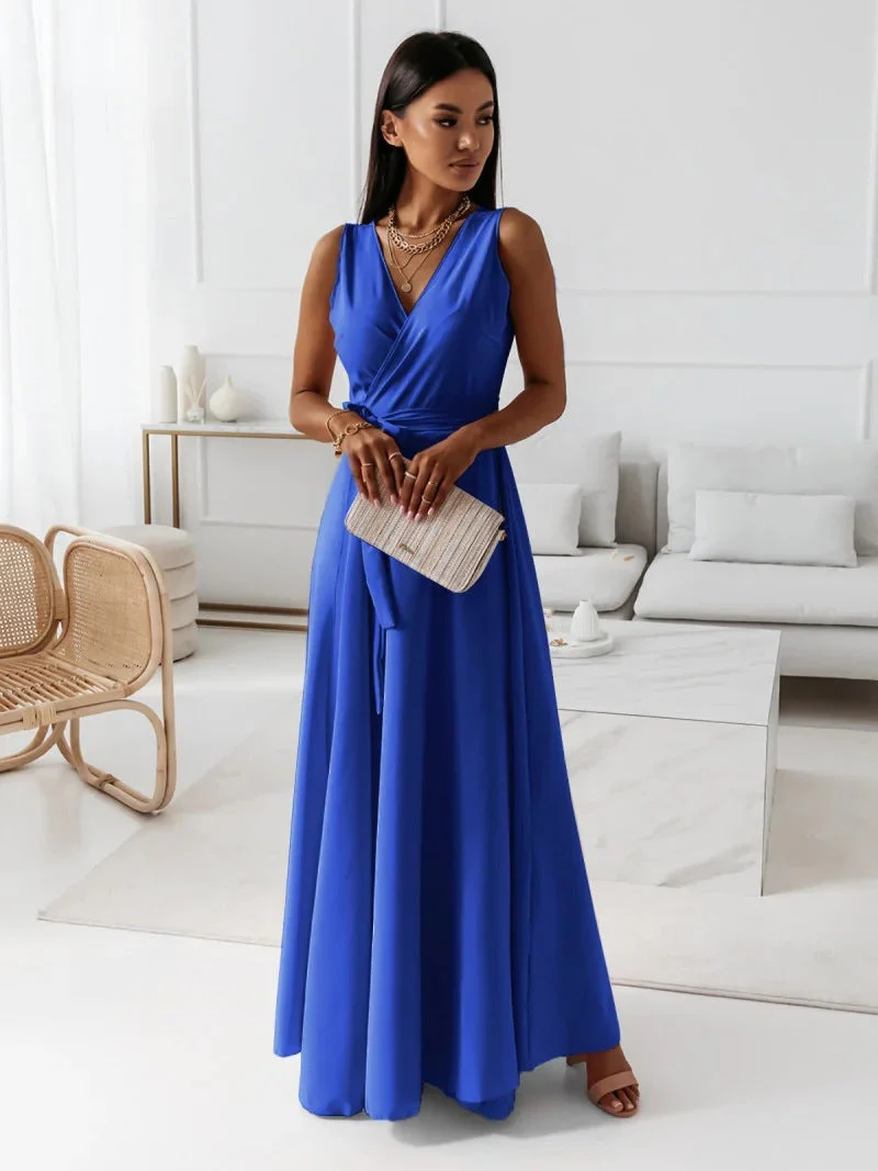 Damen V-Ausschnitt Kleid - Image 7