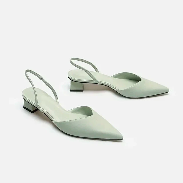 Heidi-ModeMode Damen Slingback Pumps Spitz Geschlossen mit Absatz - Image 7