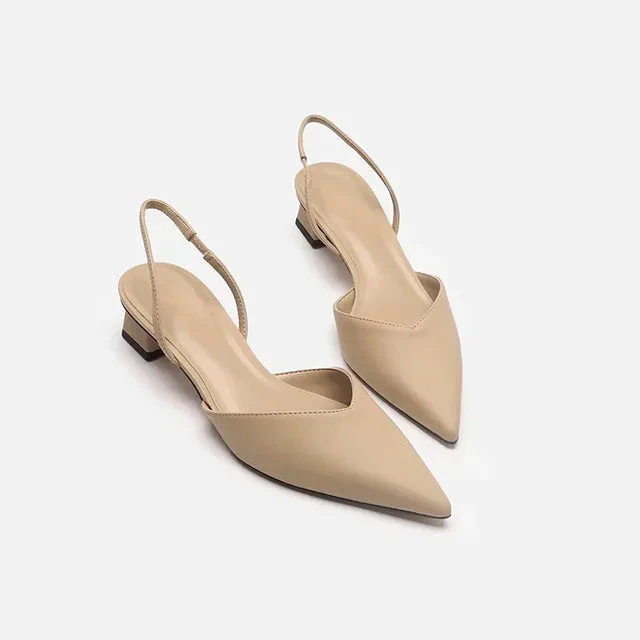 Heidi-ModeMode Damen Slingback Pumps Spitz Geschlossen mit Absatz - Image 8