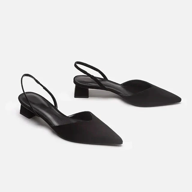 Heidi-ModeMode Damen Slingback Pumps Spitz Geschlossen mit Absatz - Image 9