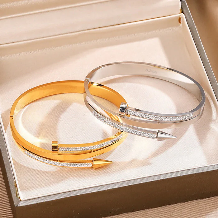 Doppellagiges Armband mit Strassverzierung - Image 3