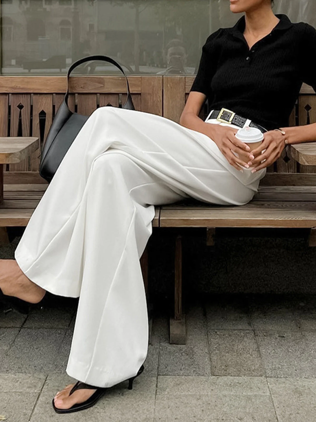 Heidi-Mode | Elegante Hose mit Weitem Bein Ohne Gürtel - Image 2