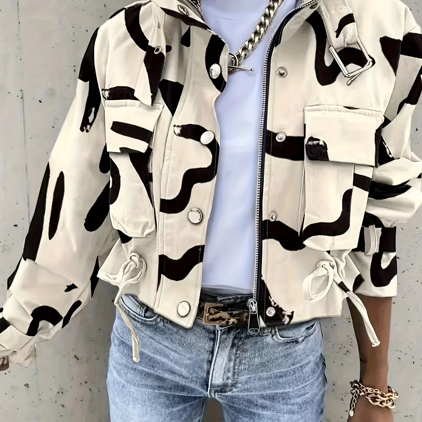 Elegante Jacke mit Stehkragen für Damen - Image 3