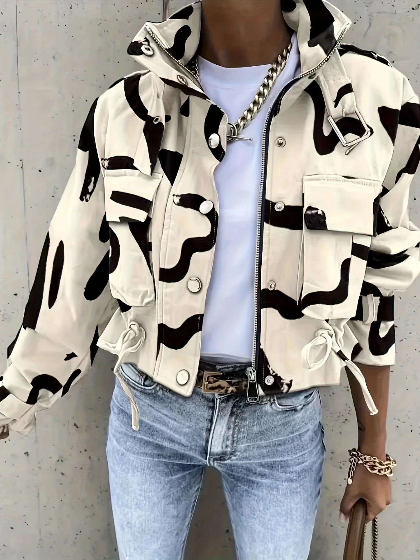 Elegante Jacke mit Stehkragen für Damen - Image 4