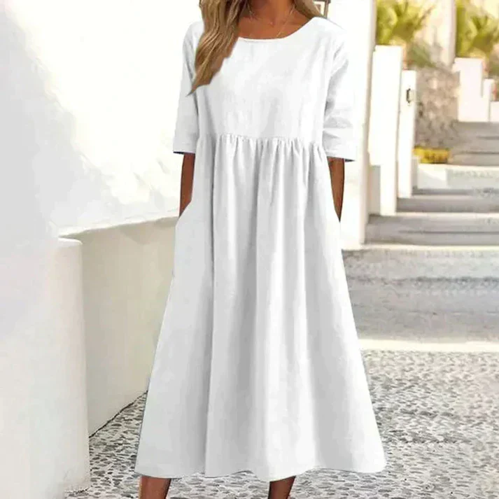 Elegantes Kleid aus Baumwolle - Image 4