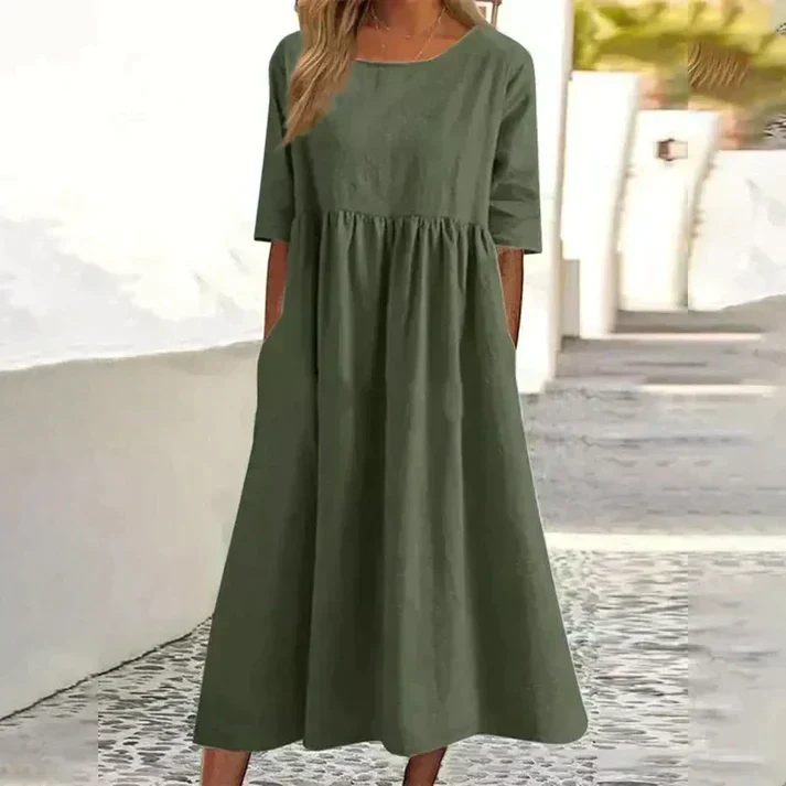 Elegantes Kleid aus Baumwolle - Image 5