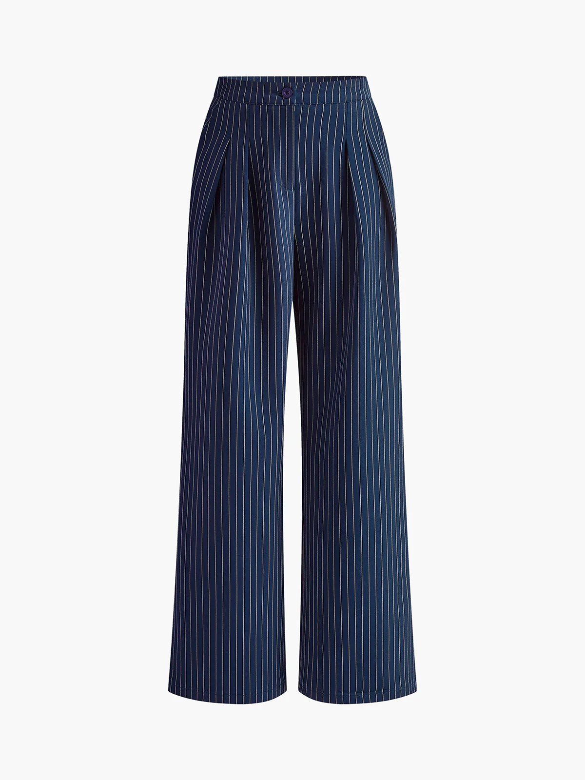 Heidi-Mode | Elegante Nadelstreifen-Faltenhose mit Weitem Bein - Image 4