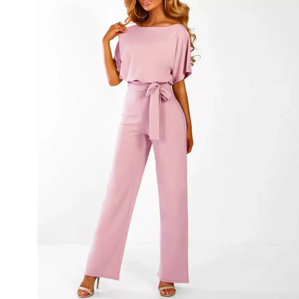Heidi-Mode | Eleganter Beiger Jumpsuit mit Gürtel - Image 5
