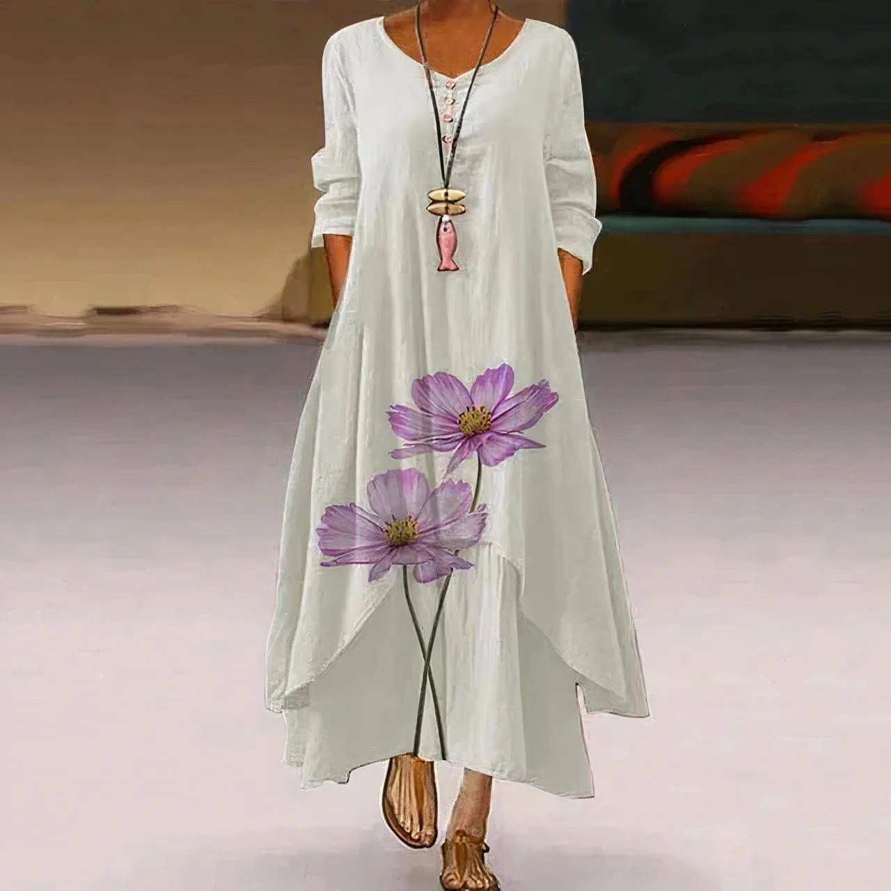 Heidi-Mode | Elegantes Baumwollkleid Leicht und Stilvoll für Jeden Anlass - Image 10