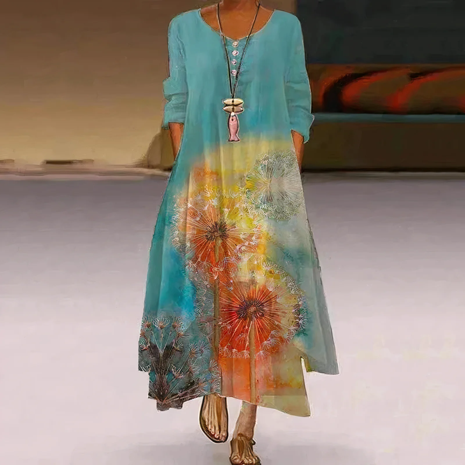 Heidi-Mode | Elegantes Baumwollkleid Leicht und Stilvoll für Jeden Anlass - Image 11