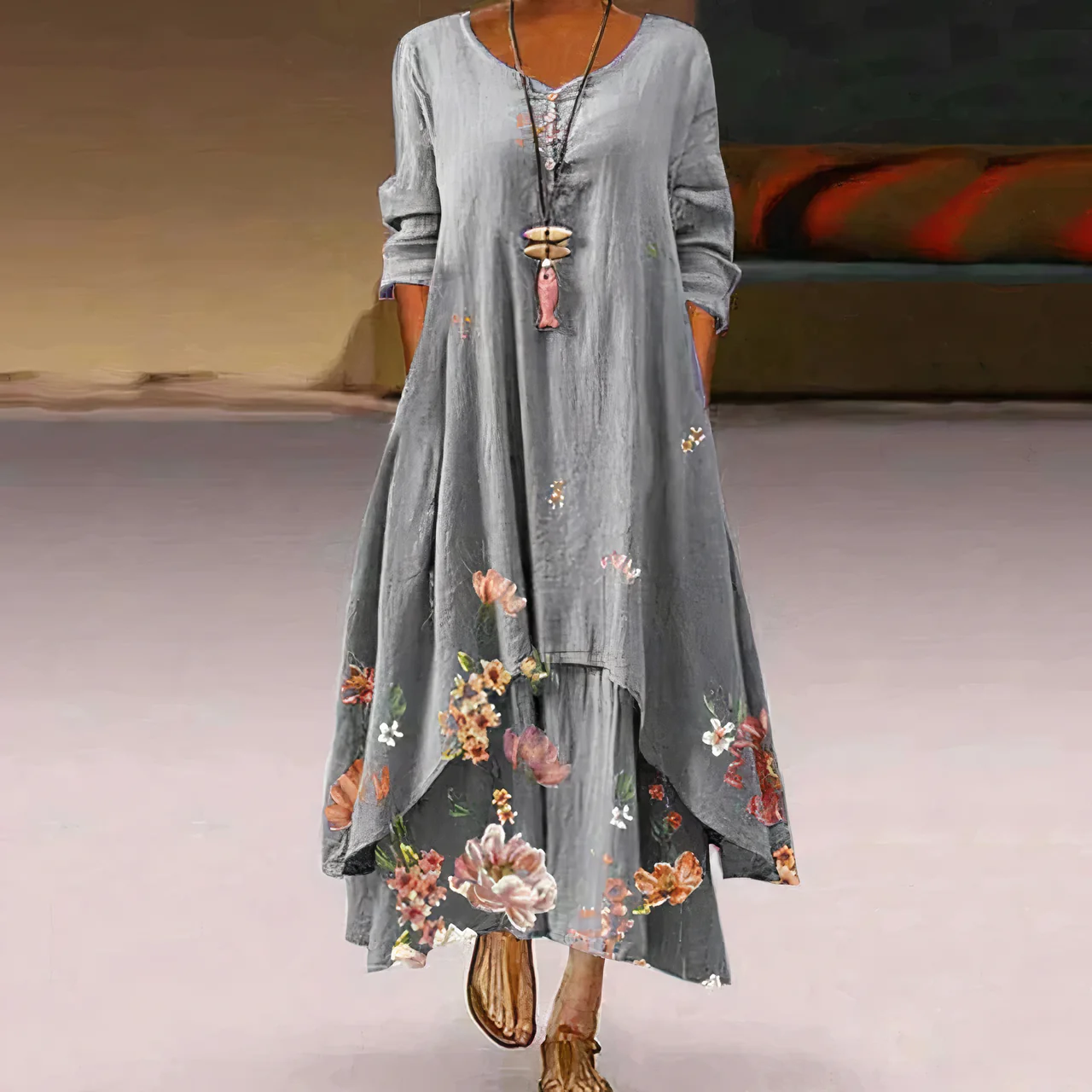 Heidi-Mode | Elegantes Baumwollkleid Leicht und Stilvoll für Jeden Anlass - Image 5
