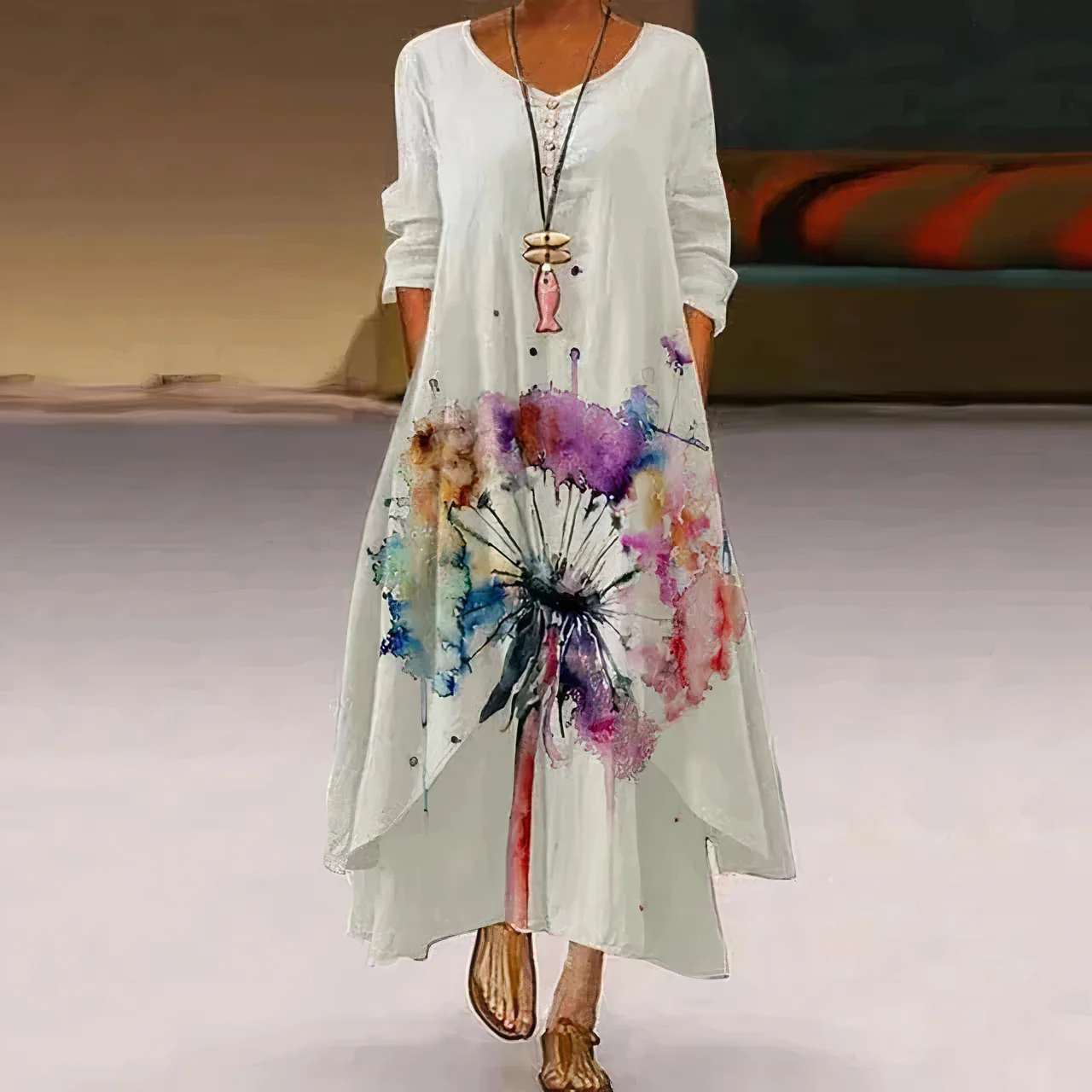 Heidi-Mode | Elegantes Baumwollkleid Leicht und Stilvoll für Jeden Anlass - Image 6