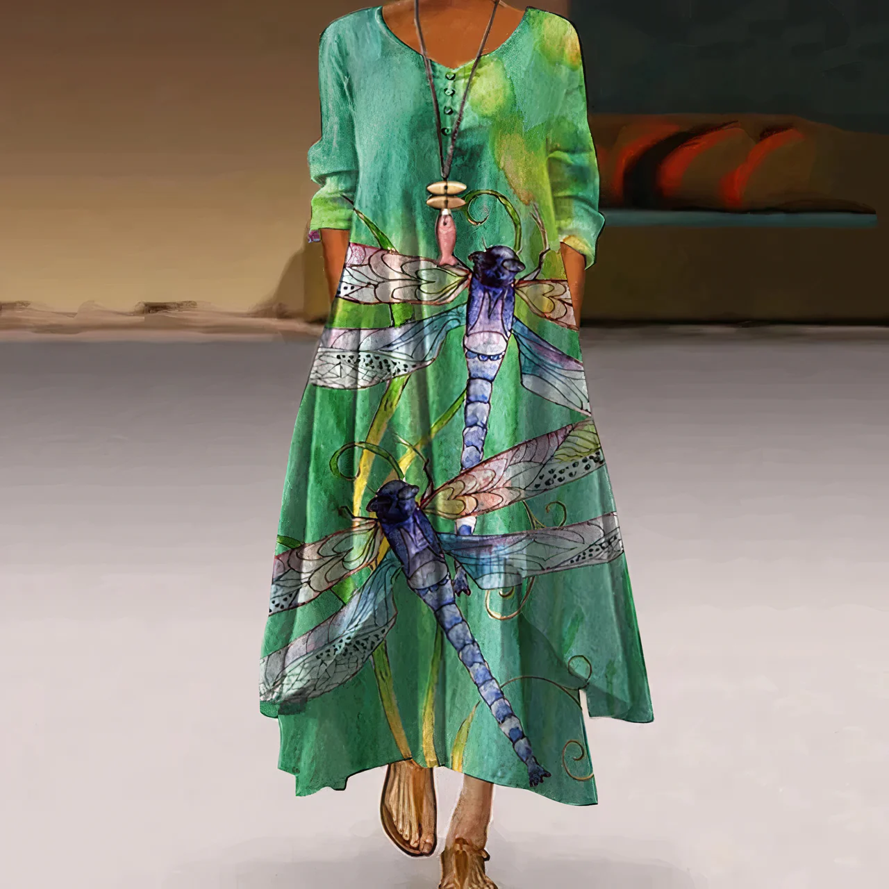 Heidi-Mode | Elegantes Baumwollkleid Leicht und Stilvoll für Jeden Anlass - Image 8