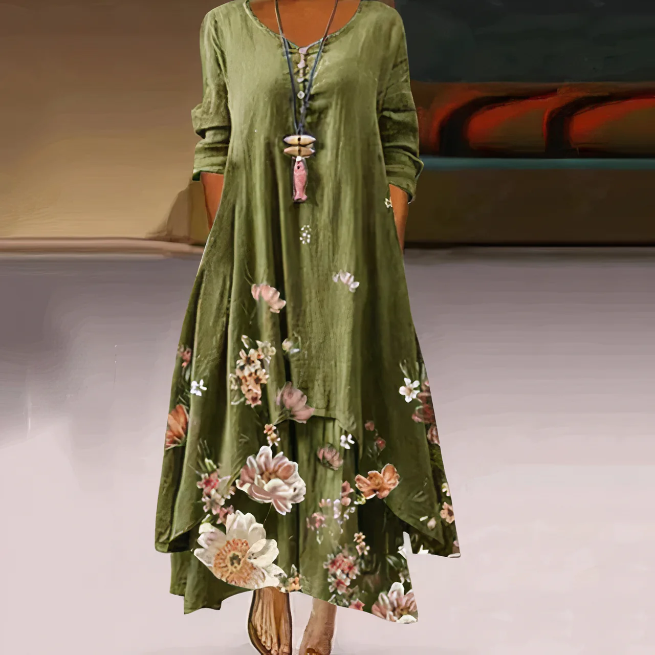 Heidi-Mode | Elegantes Baumwollkleid Leicht und Stilvoll für Jeden Anlass - Image 9
