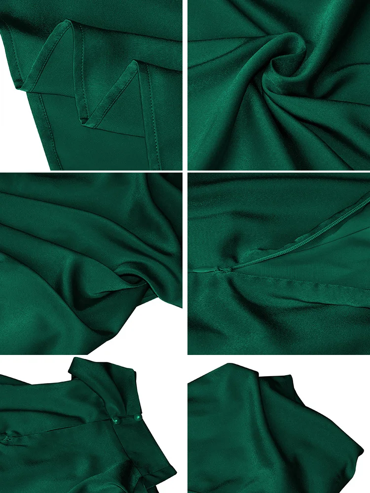 Elegantes Halsrisse Spaghetti Midi Kleid - Image 5