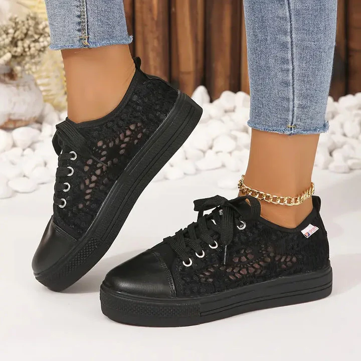 Flache Damen-Sneaker mit Spitze - Image 4