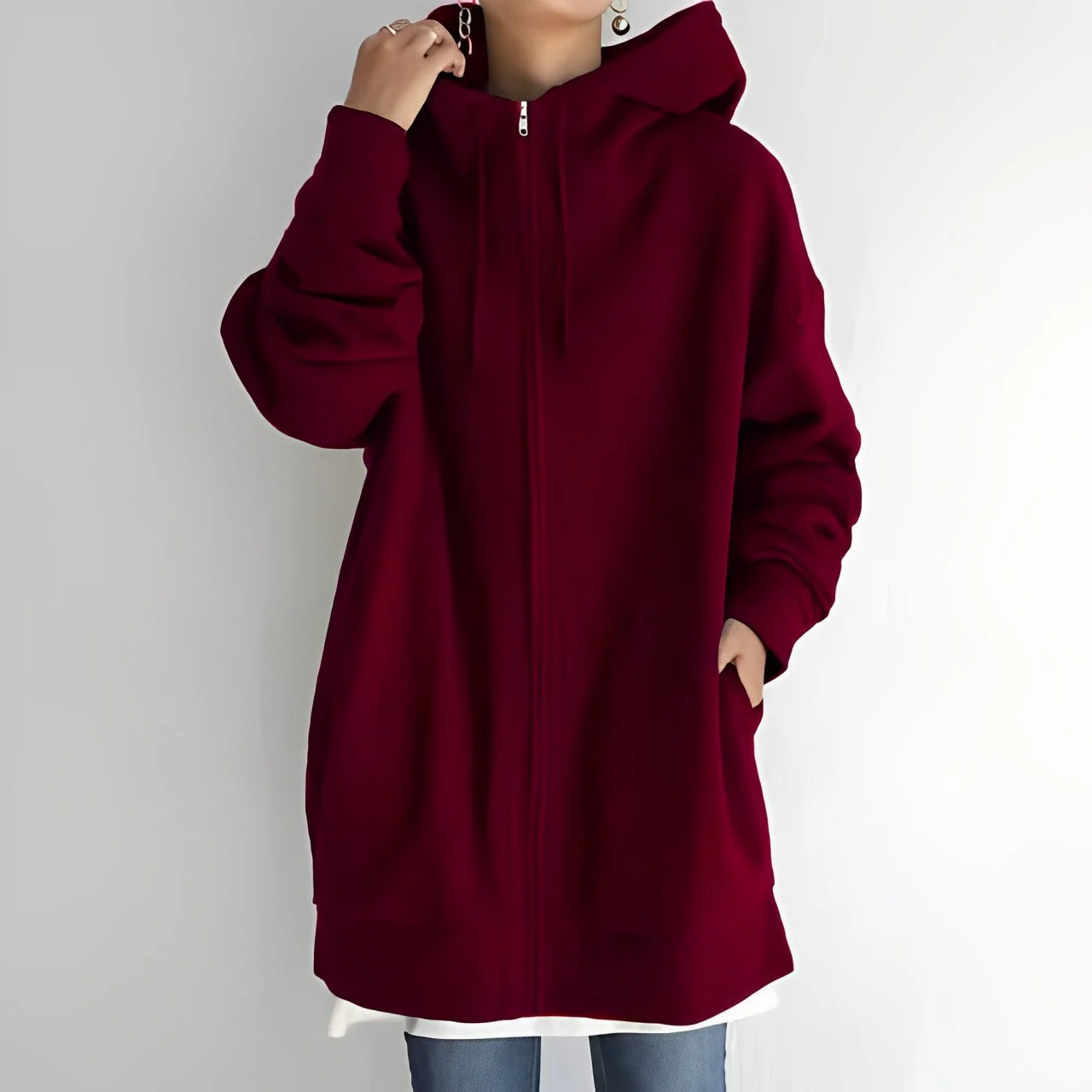 Heidi-Mode | Fleece-Hoodie mit Reißverschluss - Image 13