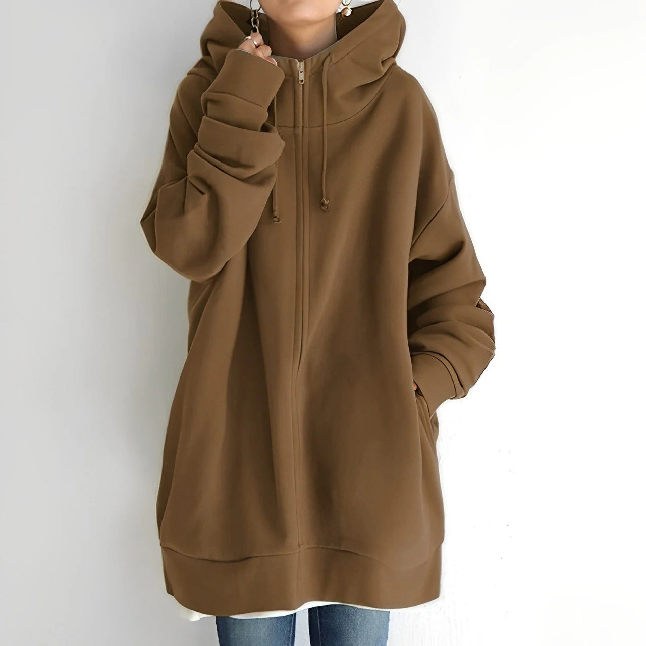 Heidi-Mode | Fleece-Hoodie mit Reißverschluss - Image 4