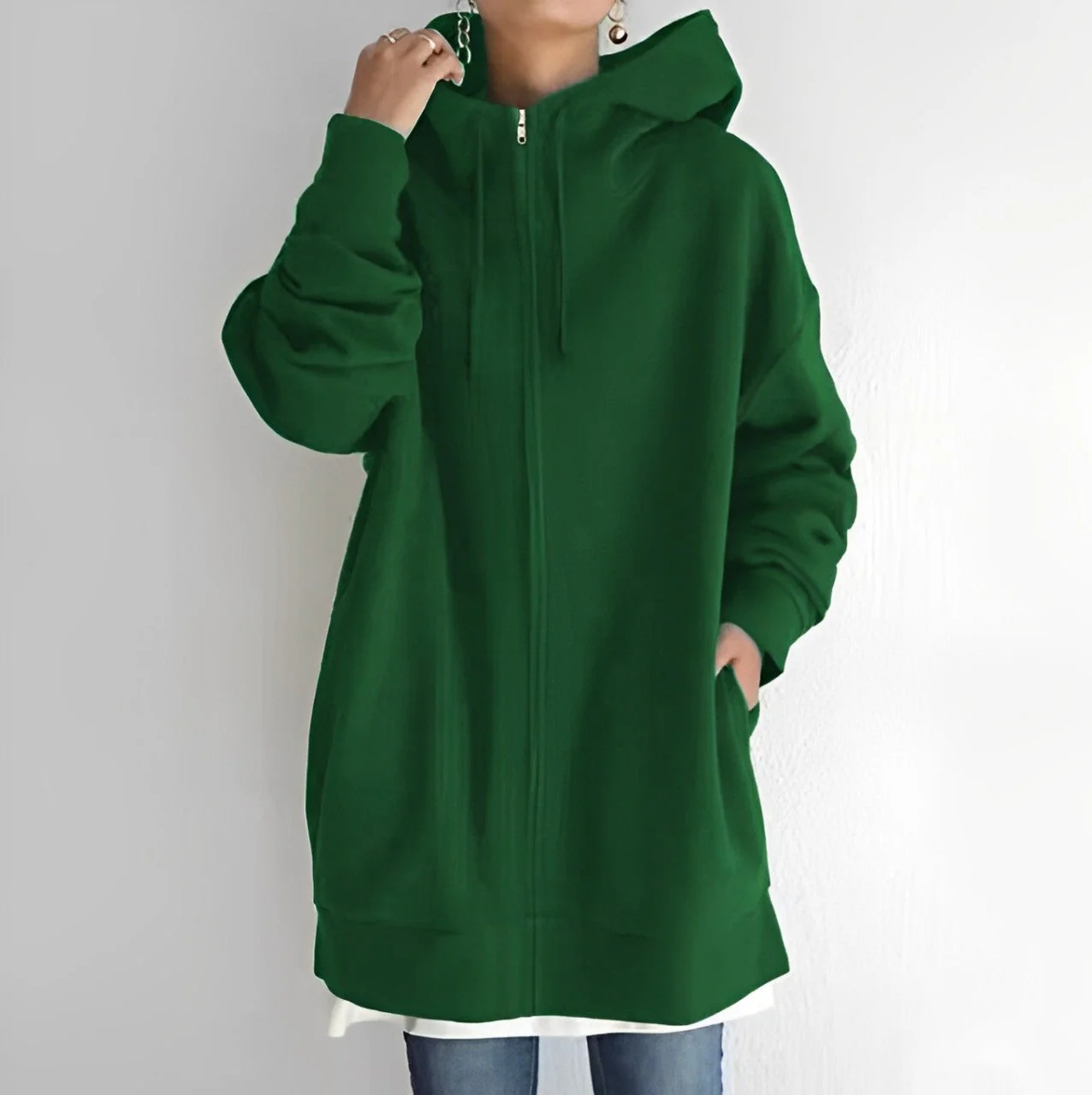 Heidi-Mode | Fleece-Hoodie mit Reißverschluss - Image 6