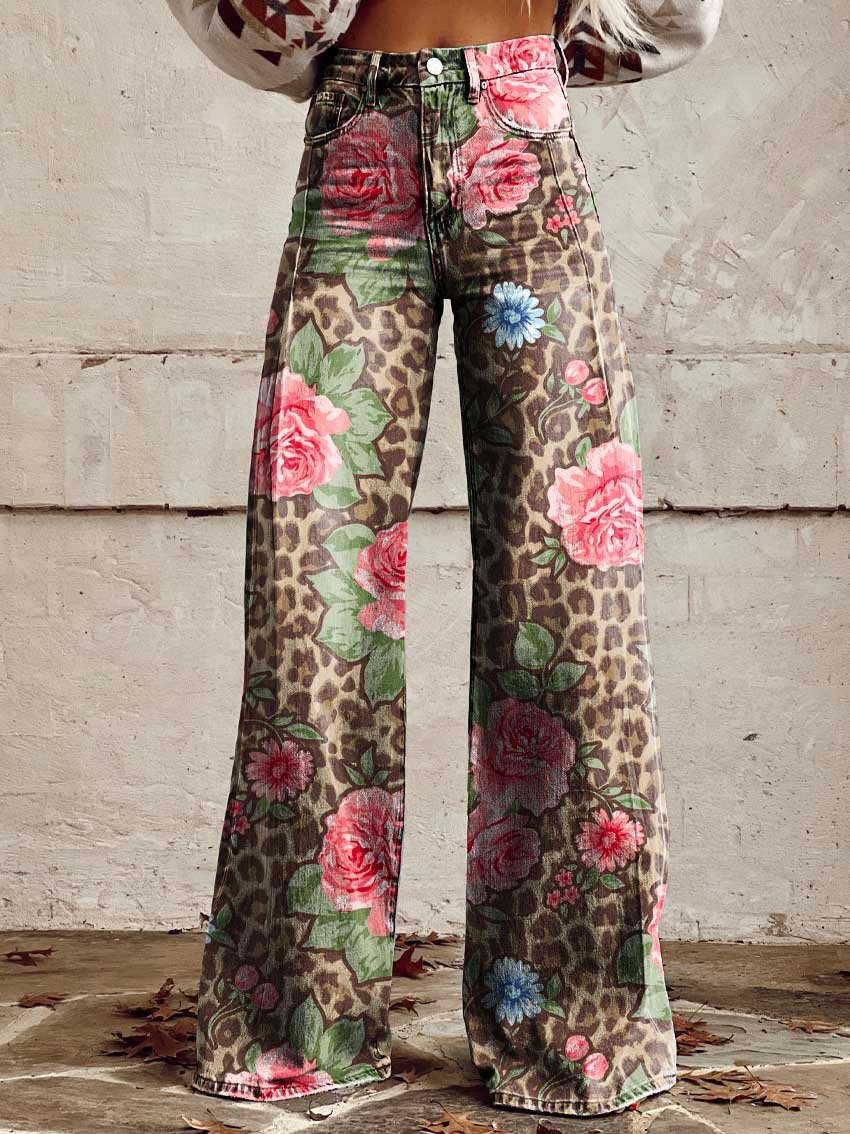 Heidi-Mode | Floral Wide-Leg Jeans - Image 11